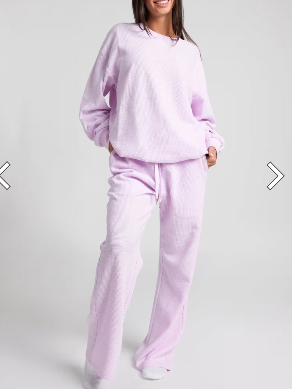 Comfrt waffle knit lounge set in limited edition Opal color. - Picture 1 of 15